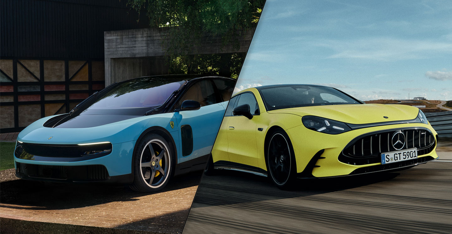 Ferrari Luce 2027 contre Mercedes-AMG GT Coupé 4 portes 2027 Comparatif