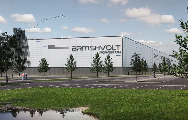 Usine Britishvolt en construction en Angleterre