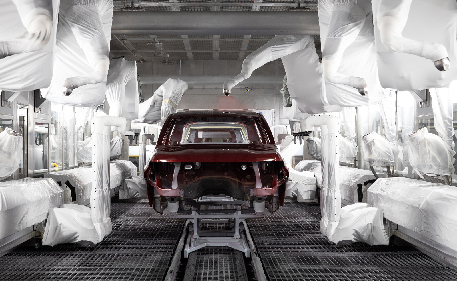 Zone de peinture, usine Stellantis de Warren