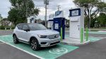 Borne du Circuit électrique d'Hydro-Québec et Volvo XC40 Recharge | Crédit: Germain Goyer