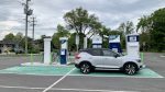 Borne du Circuit électrique d'Hydro-Québec et Volvo XC40 Recharge | Crédit: Germain Goyer