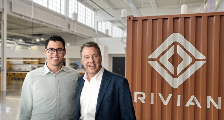 RJ Scaringe, Rivian founder and CEO, and Ford Executive Chairman Bill Ford