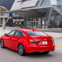 Vue 3/4 arrière Honda Civic 2021 | Honda Canada