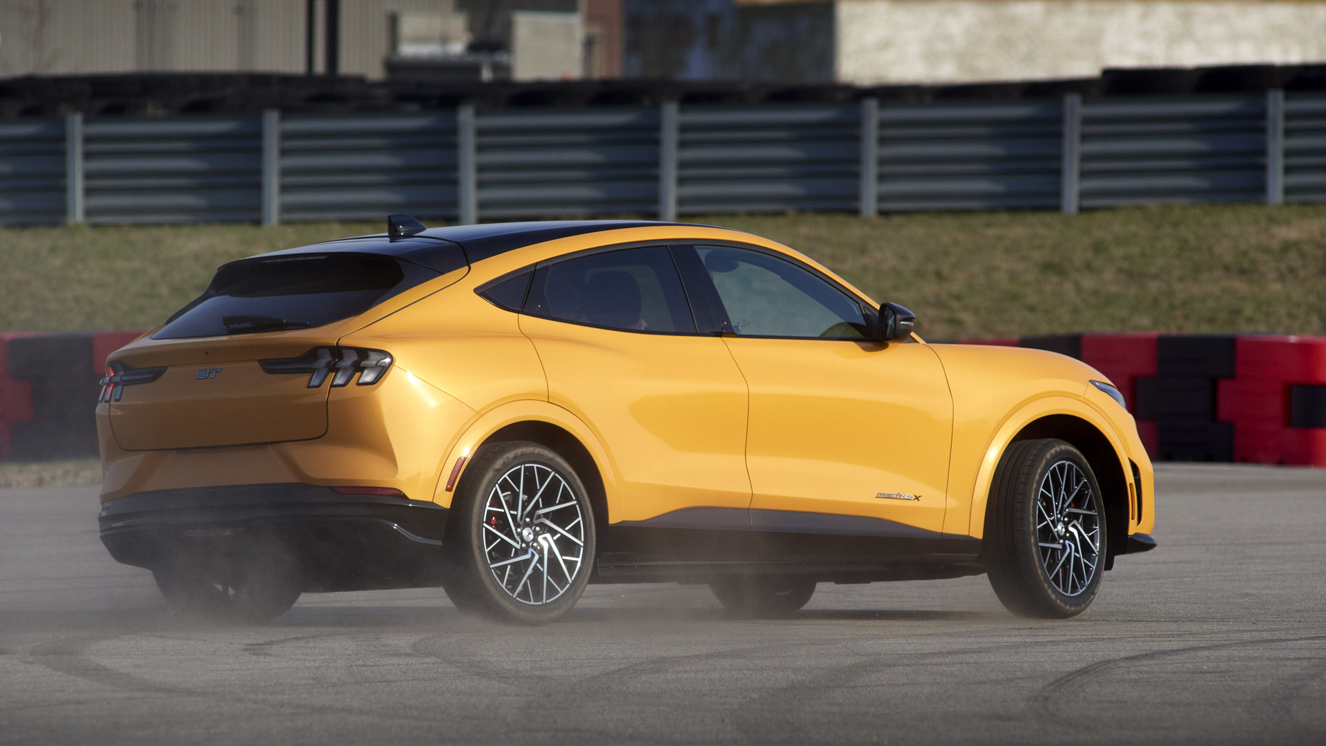 2021 Ford Mustang Mach-E GT available early fall 2021. (Closed course. Professional driver. Do not attempt.)