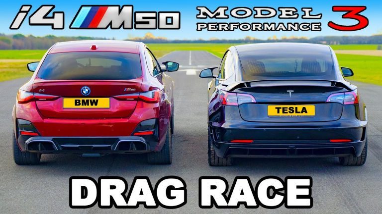 Tesla Model 3 Performance vs BMW i4 M50i: Une première course entre les deux véhicules électriques